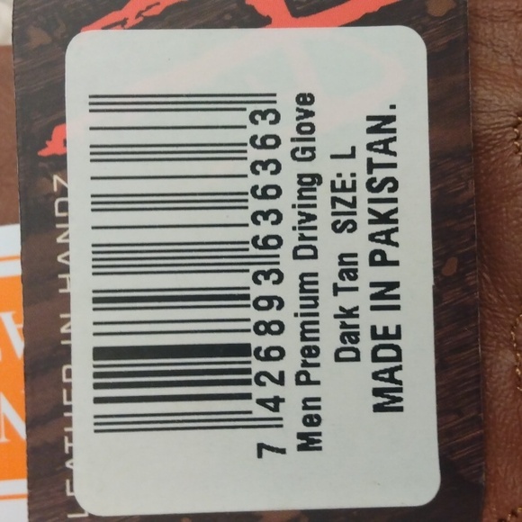 NWT Leather in Handz Brown Premium Leather Driving Gloves (Large) - Picture 11 of 12